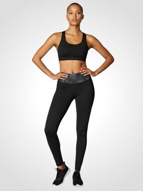 Ricki’s Workout  Leggings Gym Activewear Black Grey Size XS